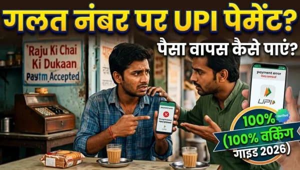 Galat Number Par UPI Payment Ho Jaye Toh Paisa Wapas Kaise Payein? (100% Working Guide 2026)